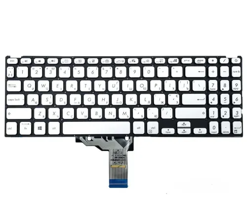 Клавиатура для ноутбука Asus VivoBook X515, M515, D515, X509 — серебристая, RU раскладка