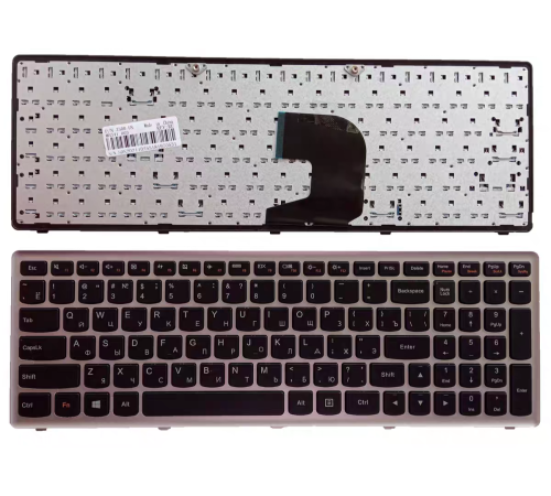 Клавиатура для ноутбука Lenovo IdeaPad Z500 серебристая RU