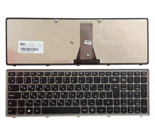 Клавиатура для ноутбука Lenovo IdeaPad G500S G505S S500 S510 S510P Z510 RU серебристая