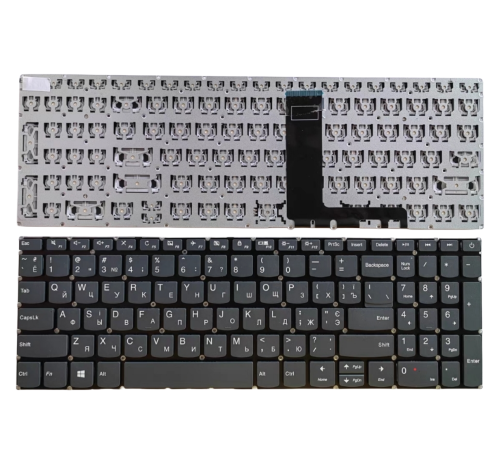 Клавиатура для Lenovo IdeaPad 320-15AST / 320-15ABR / 320-15IKB / 320-15ISK, RU, серая